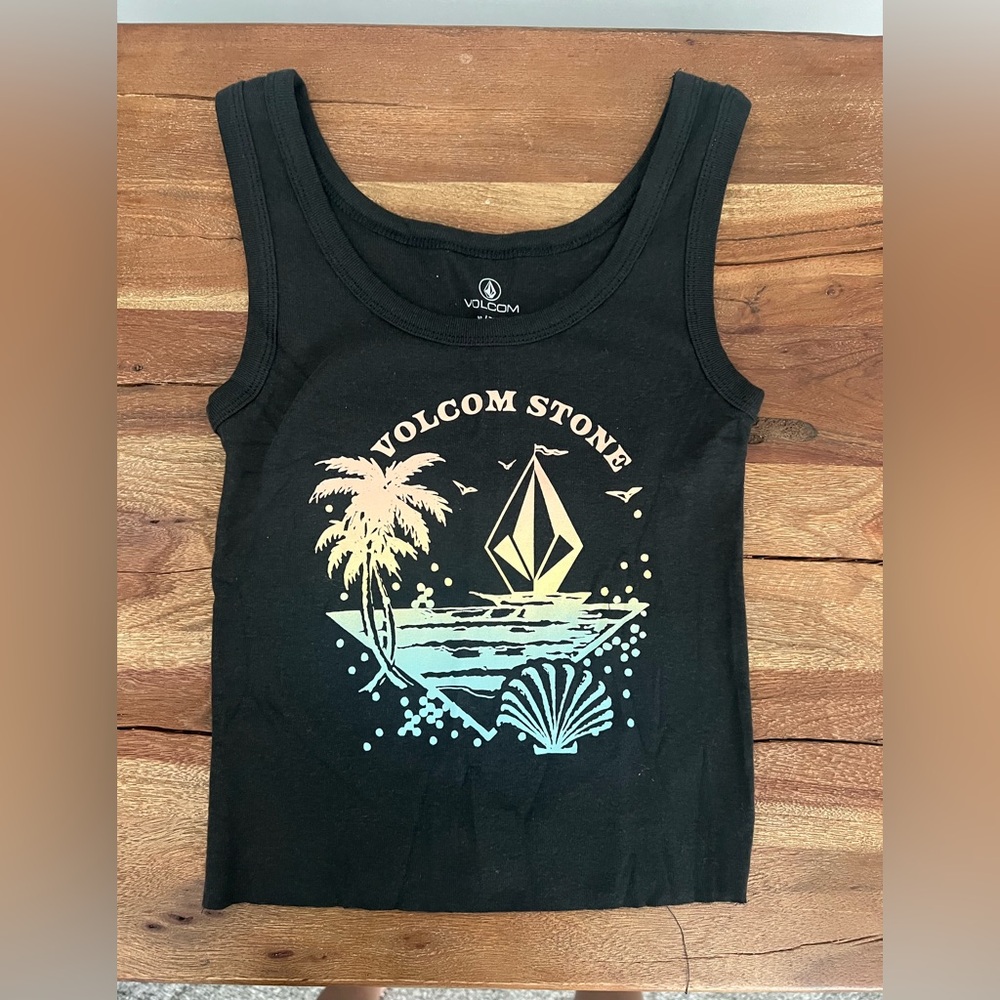 Volcom Charcoal Tee with Logo